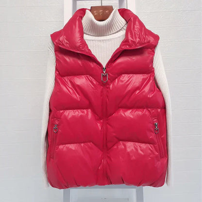 Insulating Women Vest - Loose Puffer, Polyester, Winter