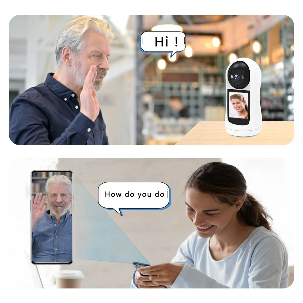 Baby Monitor 3MP PTZ met 2,8 inch IPS-scherm videogesprek babyhuildetectie thuisbeveiliging afstandsbewaking 2025