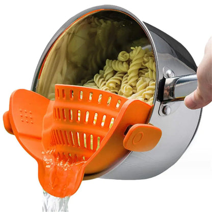 Adjustable Clip On Pot Strainer - 1pc Kitchen Strainer for Pans and Bowls