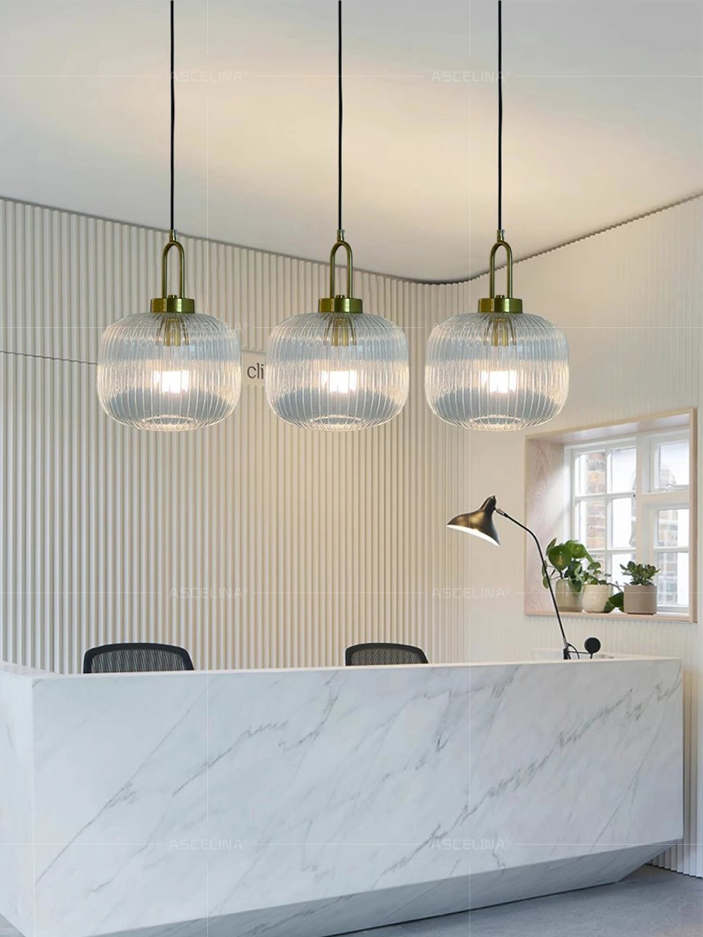 Japandi glaspendellampa japansk nordisk hänglampa varm