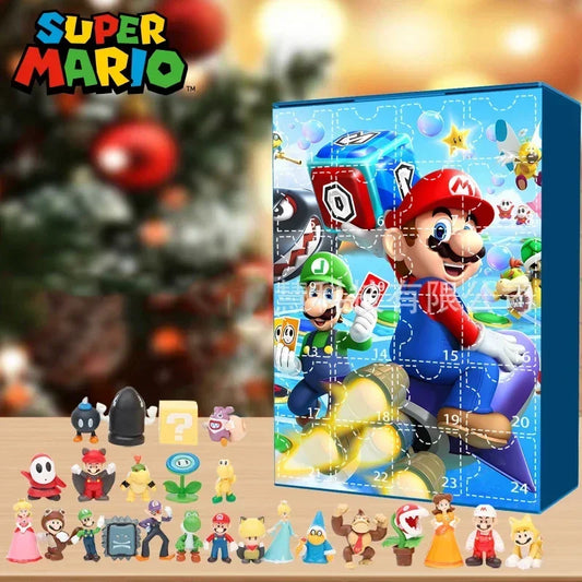 Super Mario Holiday Countdown Calendar 2024 – Kids’ Gift Set with Daisy, Luigi & Bowser Toys