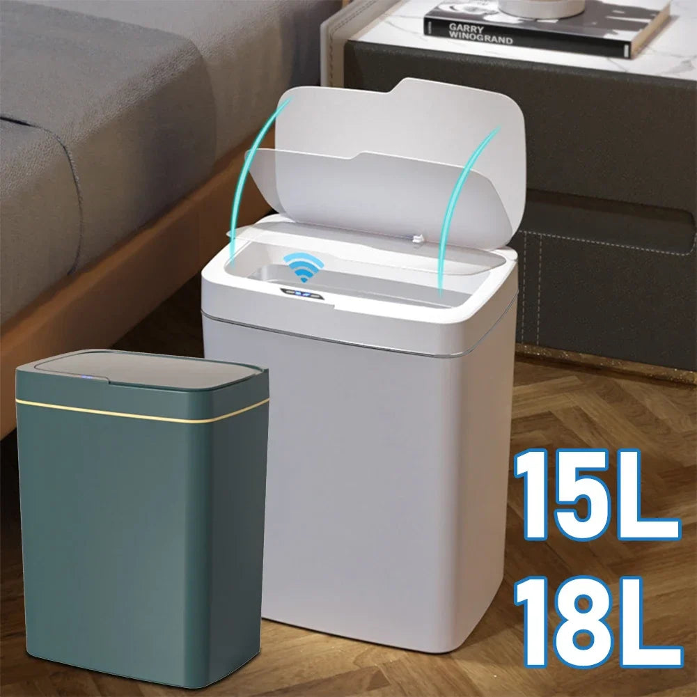 Smart Sensor Trash Can 15L 18L Touchless Quiet Waterproof