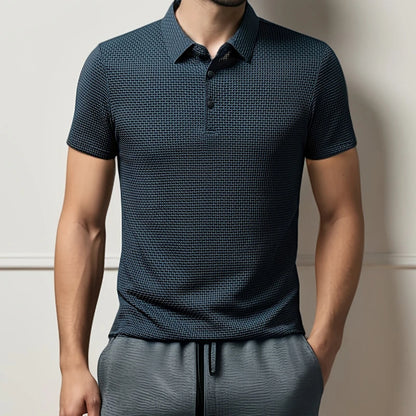 Breathable men's polo shirt – short sleeve, casual summer style, slim fit versatile top