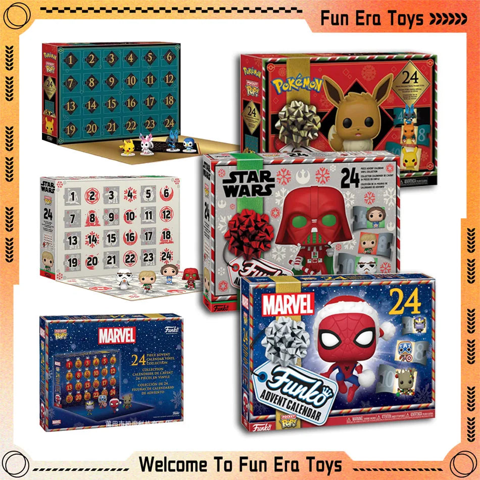 2024 Pokemon Advent Calendar Blind Box - Pikachu, Star Wars & Spider-Man Figurines for Kids