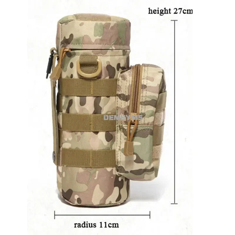 Water Bottle Pouch Waist Bag Tactical MOLLE 1L Capacity Hiking Camping Fall 2025