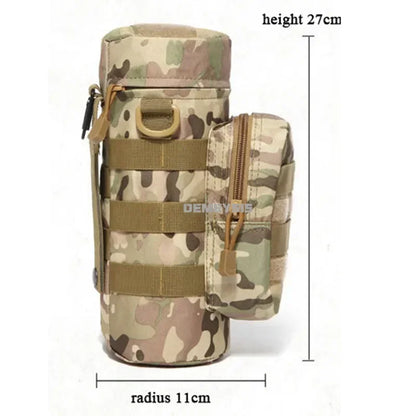 Water Bottle Pouch Waist Bag Tactical MOLLE 1L Capacity Hiking Camping Fall 2025
