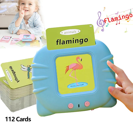 Talking Flashcards Learning Machine for Kids - Educational Audio Book Toy for Preschool Ages 2-6, USB Rechargeable, Eye-Friendly Design