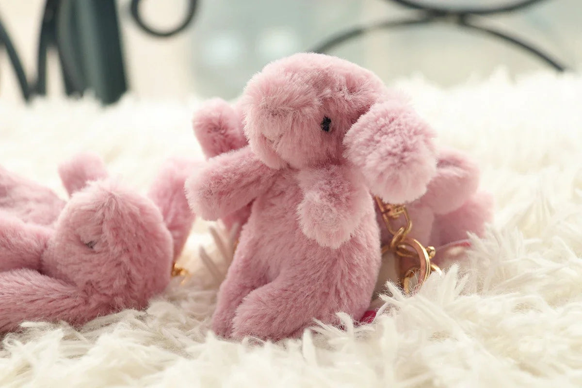 Rabbit Plush Keychain Cute Bunny Bag Charm Soft Gift
