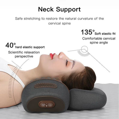 Neck Massager Pillow With Heat And Vibration - Viral Trend Cervical Therapy For Neck And Shoulder Relief, Hot Compress