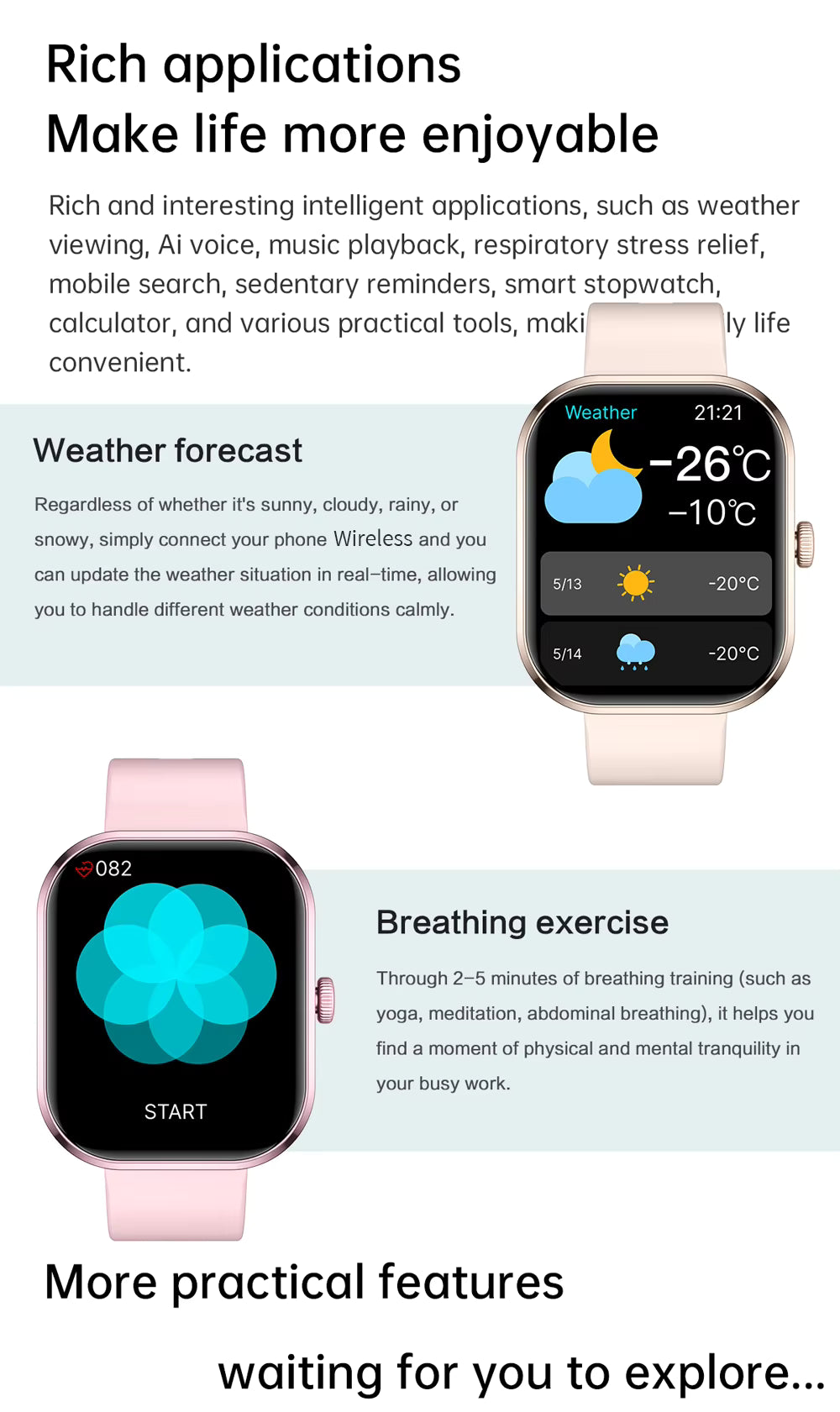 2025 Health Smartwatch BP+ECG+HRV+BG Monitor with SpO2, Heart Rate, Sleep & Fitness Tracking