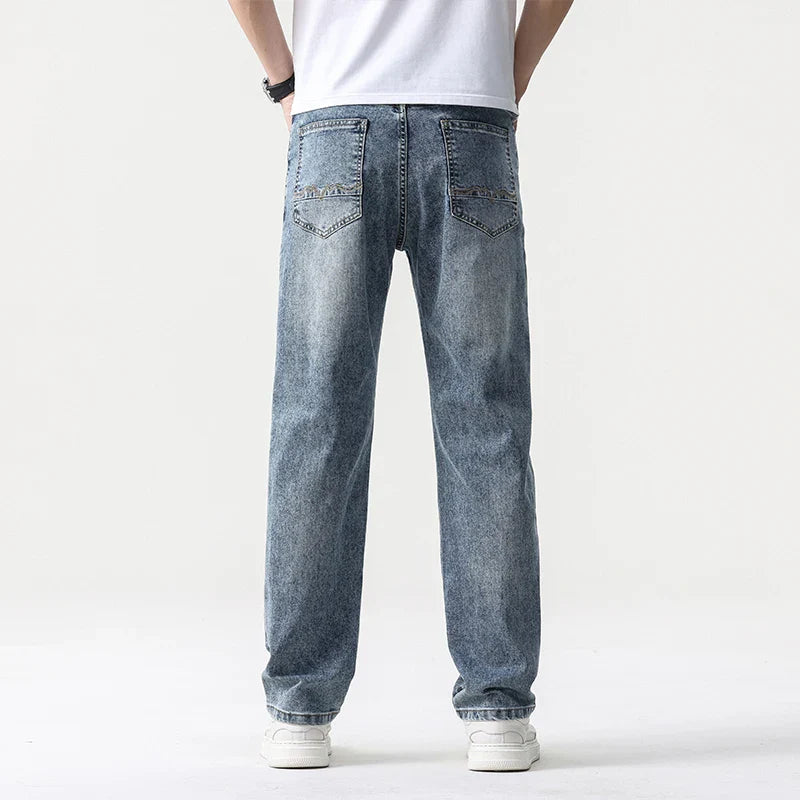 Jeans de pierna ancha para hombre de gran tamaño - Lyocell recto, casual
