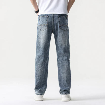 Jeans de pierna ancha para hombre de gran tamaño - Lyocell recto, casual