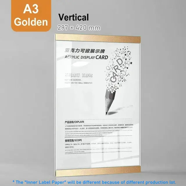 Marco de foto acrílico marco flotante magnético decoración de pared minimalista otoño 2025 montaje adhesivo fácil de cambiar