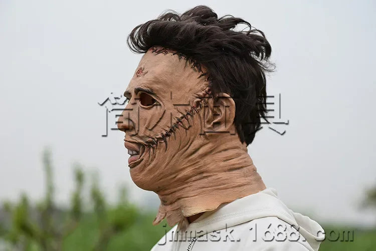 Leatherface-masker van Texas Chainsaw Massacre van siliconen, horrorcosplaymasker voor volwassenen, rekwisiet voor Halloweenfeesten 2026