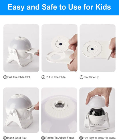 Proiettore di Luce Notturna Galassia Planetario - Lampada Stellare Regolabile a 360° per Bambini