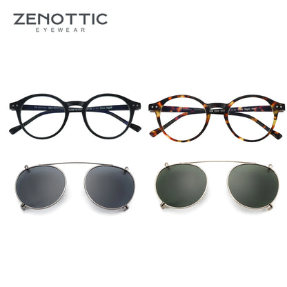 Clip-On Zonnebril Retro Ronde Monturen Anti Blauw Licht Polariserende Clip-Ons Zomer 2026