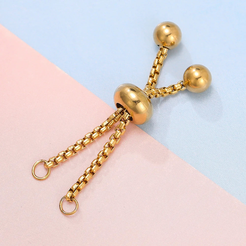 Extensores de Pulsera de Acero Inoxidable Deslizadores Ajustables 3 Piezas