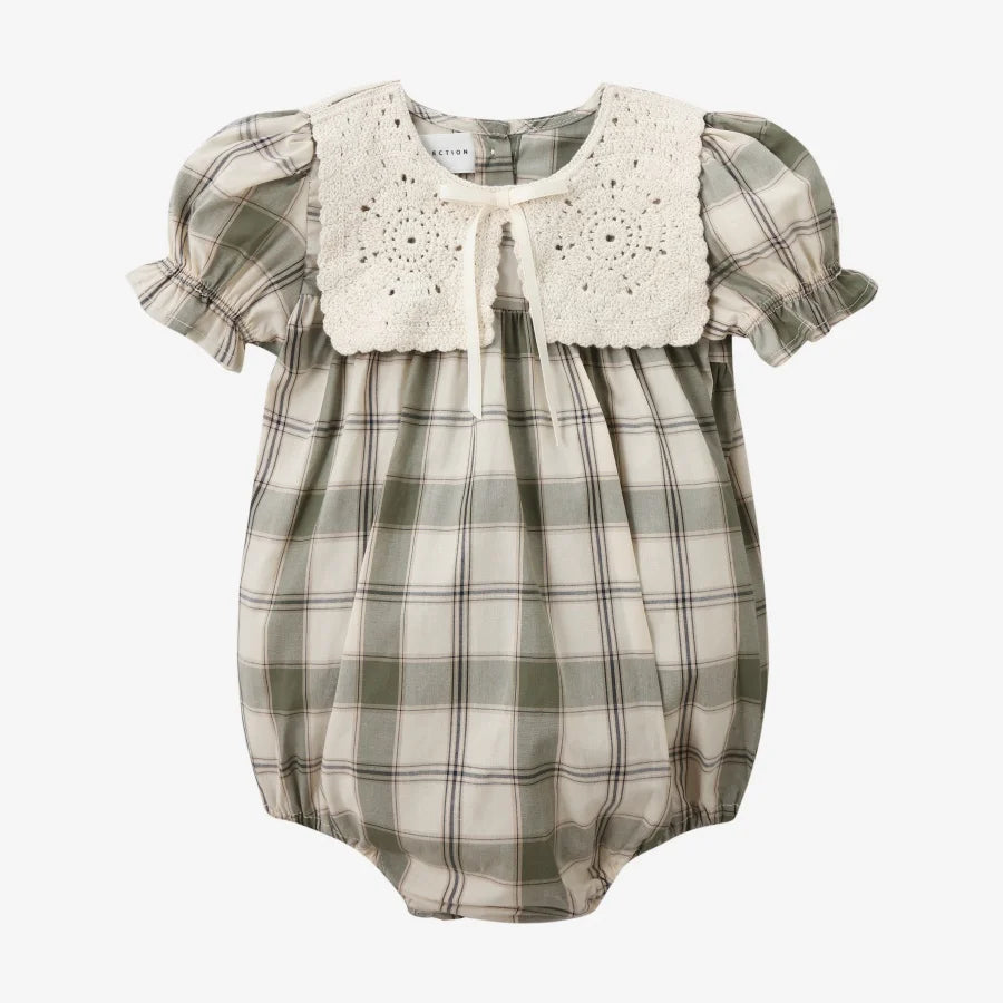 Abiti coordinati morbidi unisex per bambini – motivo a quadri, floreale, 100% cotone, abbigliamento casual estivo