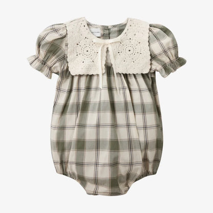 Abiti coordinati morbidi unisex per bambini – motivo a quadri, floreale, 100% cotone, abbigliamento casual estivo