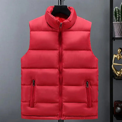 Lightweight Men's Puffer Vest - Slim Stand Collar, Quilted