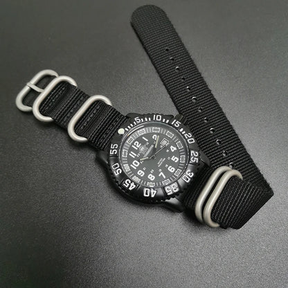 Reloj Militar Correa de Nylon Verde 50m Impermeable Luminoso