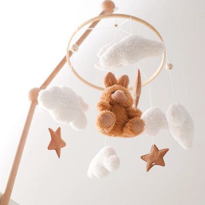 Baby Crib Mobile Wooden Nursery Newborn Sensory Toys