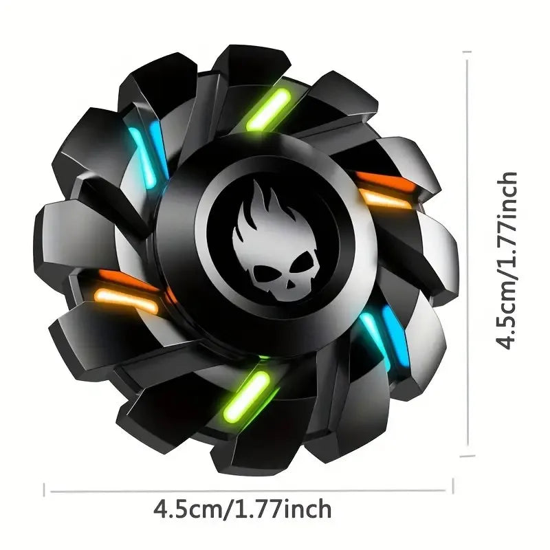 Luminous Fidget Spinner Metal EDC Toy Rainbow Durable LED