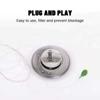 Pop-Up Drain Stopper Basin Hair Catcher Stainless Steel Filter Anti-Odor Fall 2026 Home Upgrade