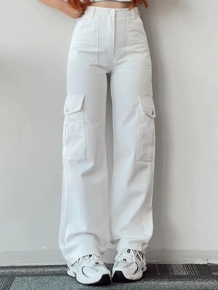Variant image for Loose Fit Pants for Women, Comfortable Cotton Spandex Casual Trousers in Multiple Colors-1