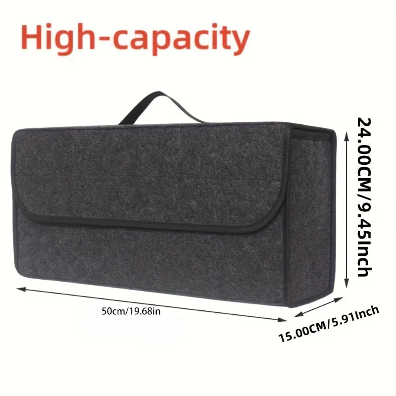 Folding Car Organizer with Rear Storage Pouch - Car Accessories for Easy Trunk & Seat Back Management 2025