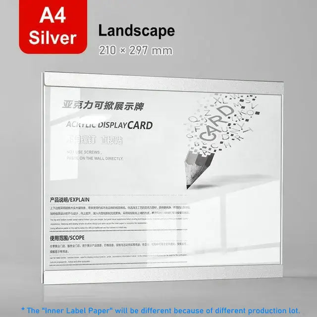 Marco de foto acrílico marco flotante magnético decoración de pared minimalista otoño 2025 montaje adhesivo fácil de cambiar