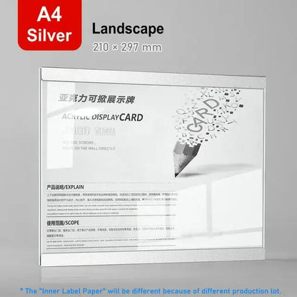 Marco de foto acrílico marco flotante magnético decoración de pared minimalista otoño 2025 montaje adhesivo fácil de cambiar