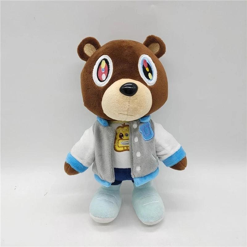 Kawaii Kanye West Dropout Bear Plush Toy - 26cm (10.2 inch) Soft Stuffed Teddy Bear for Graduation Decor, Unique Birthday Gift for Fans