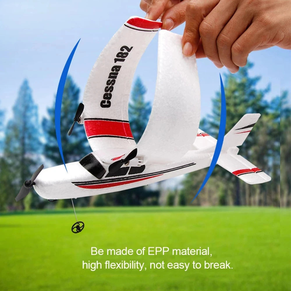 EPP Foam FX801 RC Plane - 2CH Remote Control Aircraft for Kids, Easy Assembly Toy Gift