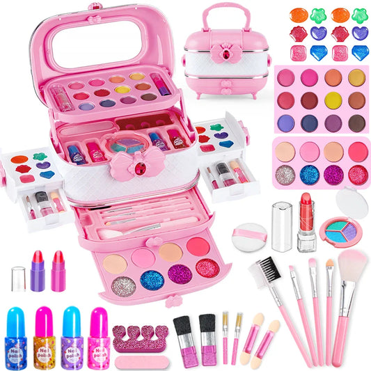 Kit de maquillaje para niños Juguete Lavable Juego de maquillaje de imitación Regreso a clases Idea de regalo 2025