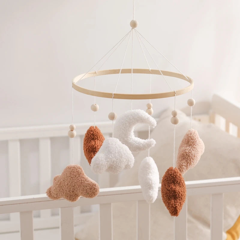 Baby Crib Mobile Wooden Nursery Newborn Sensory Toys