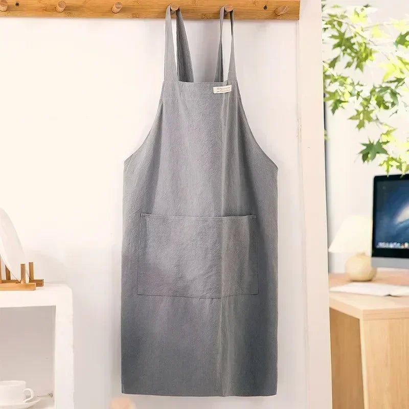 Apron Cotton Linen Minimalist Japanese Korean Kitchen And Florist Apron Fall 2025 Breathable Durable
