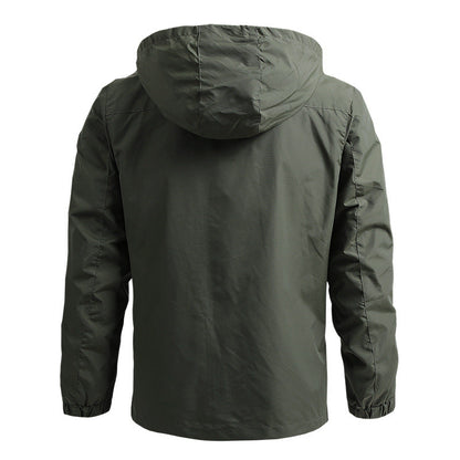Chaqueta táctica impermeable para hombre - con capucha, ligera
