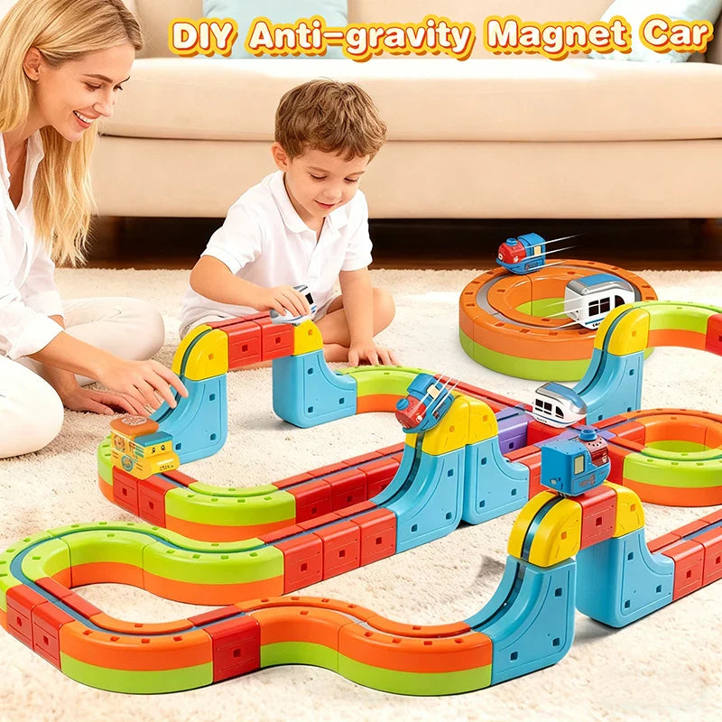 Magnetic Building Set 81 Pieces Track Puzzle With Train STEM Educational Toy Christmas Gift 2025