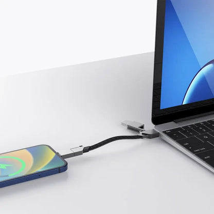 Magnetisk opladningskabel nøglering – 60W USB-C PD & 18W QC hurtig opladning, multi-connector, forår 2026 skolestart
