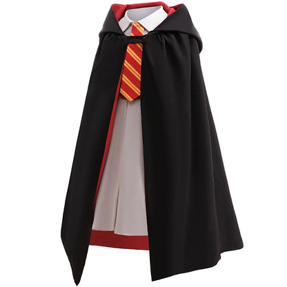 Halloweenkostuumset voor meisjes met cape van de toverschool, gestreepte top en carnavals- of verjaardags verkleedkleding 2026