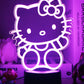 Hello Kitty 3D Anime LED Night Light - Cute Bedroom Lamp