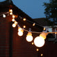 Connectable 23M LED Festoon String Lights - 25 Waterproof Warm White Bulbs for Outdoor Christmas and Wedding Decorations