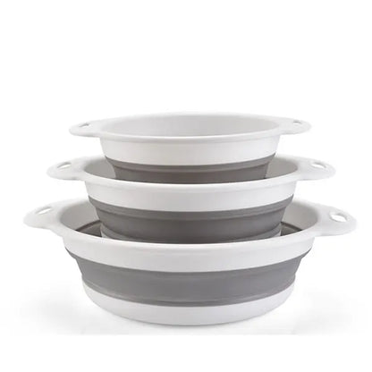 Set de coladores plegables Auto-drenantes para colgar sobre el fregadero Colador de cocina Primavera 2026 Almacenamiento fácil