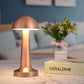 Metal Touch Control LED Mushroom Lamp - Rechargeable Night Light for Bedroom, 3 Levels of Brightness