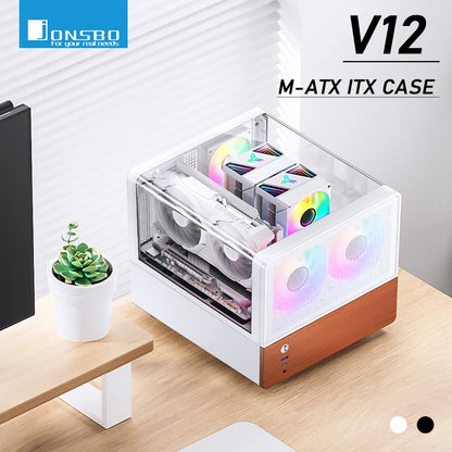 Boîtier PC Mini ITX MicroATX Vue sur Mer Verre Compact Gaming