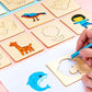 Wooden DIY Art Stencil Set for Kids - Creative Painting & Drawing Tools, Educational Craft Supplies