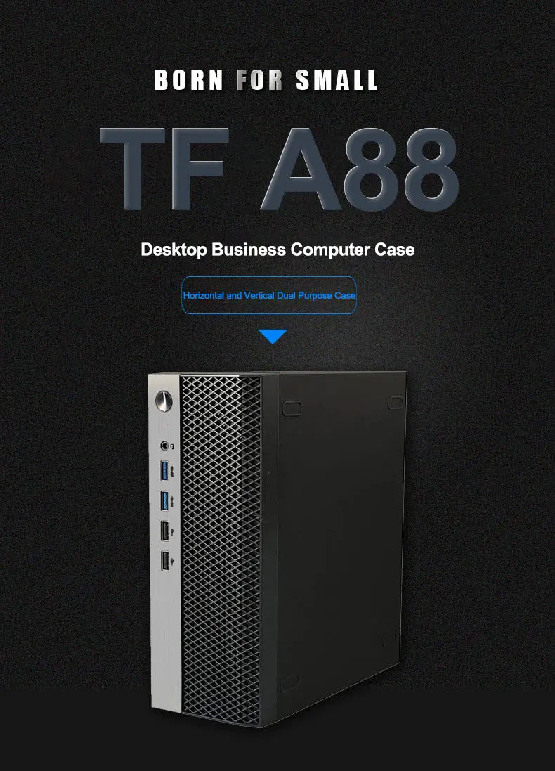 Boîtier Mini ITX HTPC Alimentation 1U Support Maille Compact Théâtre à Domicile