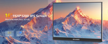 Écran portable 16 pouces 120Hz 1920x1200 HDR Cadeau de vacances