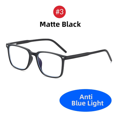 Blue Light Blocking Glasses – Square Frame TR90 Lightweight Eyewear, Back to School 2026 Trend, Anti Blue Light for Computer Use